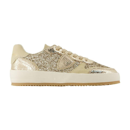 Sneakers Nice Low Woman - Philippe Model - Leder - Gold