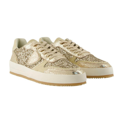 Sneakers Nice Low Woman - Philippe Model - Leder - Gold