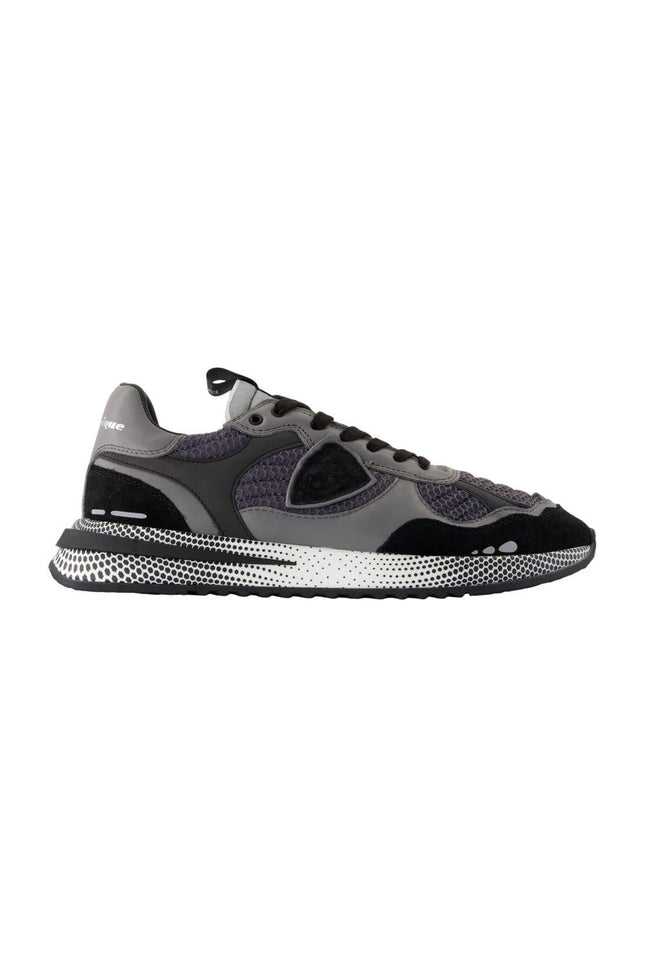 Sneakers Olympique Low - Philippe Model - Leder - Schwarz