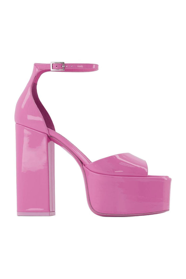 Tatiana Platform Sandals - Paris Texas - Flamingo - Leather