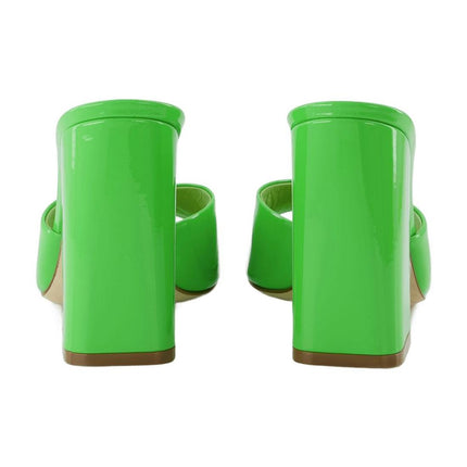 Holly Anja Mules - Paris Texas - Kiwi - Leather