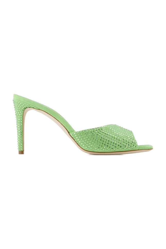 Holly Stiletto 85 Mules - Paris Texas - Peridot