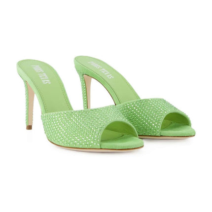 Holly Stiletto 85 Mules - Paris Texas - Peridot