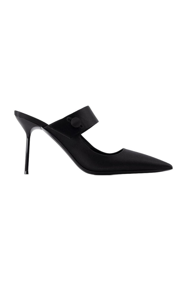 Pumps Lidia Couture Sabot 90 - Paris Texas - Seide - Schwarz