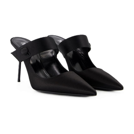 Pumps Lidia Couture Sabot 90 - Paris Texas - Seide - Schwarz