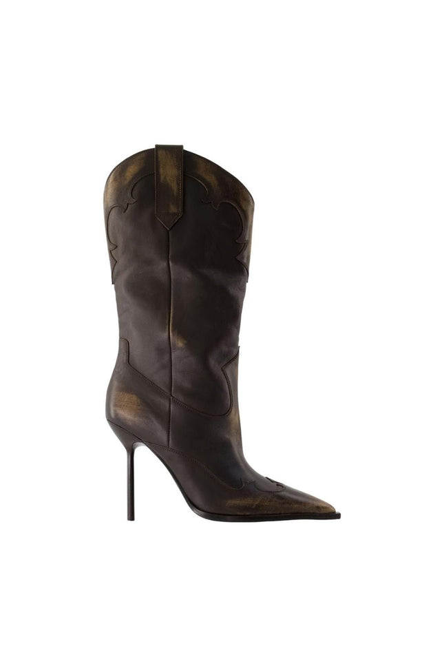 Stiefel Lidia Western Embroidered 105 - Paris Texas - Leder - Braun