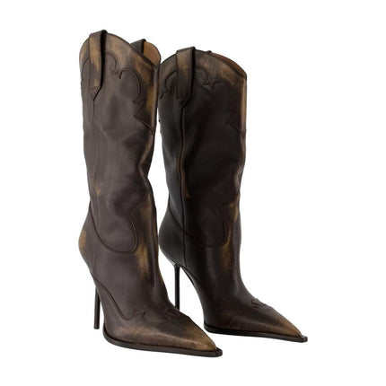 Stiefel Lidia Western Embroidered 105 - Paris Texas - Leder - Braun