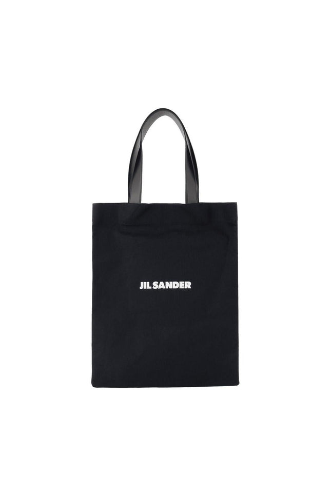 Cabas Book Tote - Jil Sander - Baumwolle - Schwarz