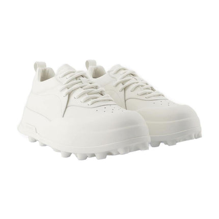 Sneakers - Jil Sander - Leder - Porzellanweiß