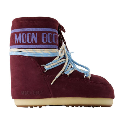Icon Low Suede Laces Stiefeletten - Moon Boot - Leder - Bordeaux
