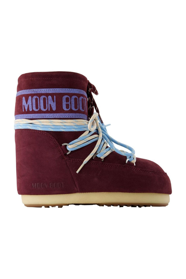 Icon Low Suede Laces Stiefeletten - Moon Boot - Leder - Bordeaux