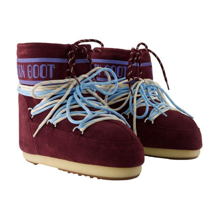 Icon Low Suede Laces Stiefeletten - Moon Boot - Leder - Bordeaux