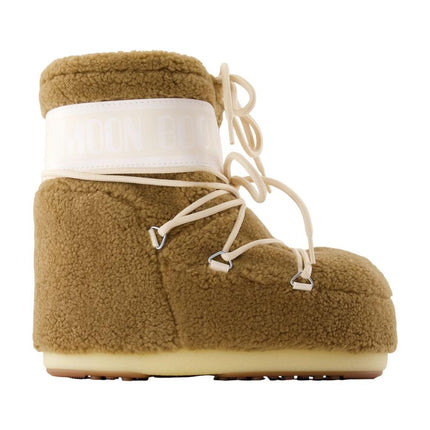 Icon Low Fleece Stiefeletten - Moon Boot - Synthetik - Braun
