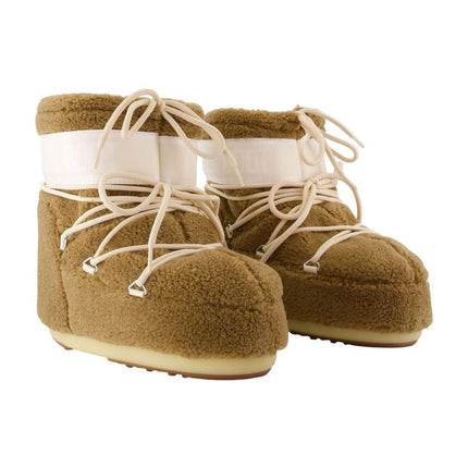 Icon Low Fleece Stiefeletten - Moon Boot - Synthetik - Braun