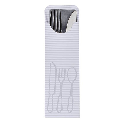 PAPSTAR 100 Bestecktaschen 23,5 cm x 7,3 cm inklusive farbiger Bistro Serviette