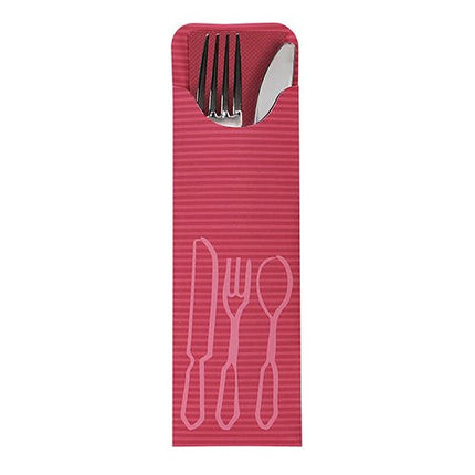 PAPSTAR 100 Bestecktaschen 23,5 cm x 7,3 cm inklusive farbiger Bistro Serviette