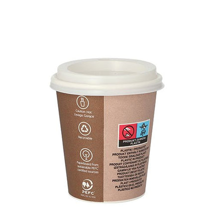 Starpak 10 Trinkbecher, Pappe mit Deckel, PS "To Go"