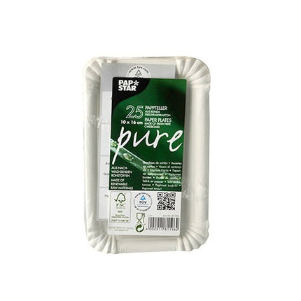 PAPSTAR 25 Teller, Pappe "pure" rund weiss
