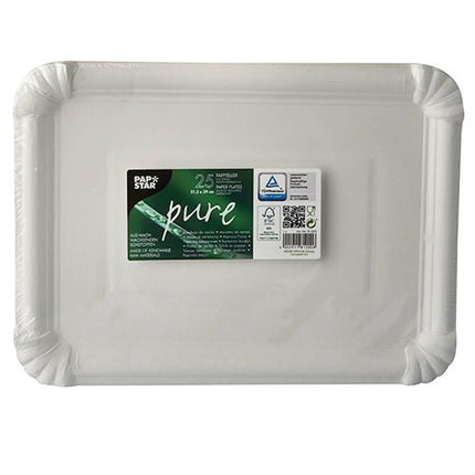 PAPSTAR 25 Teller, Pappe "pure" rund weiss