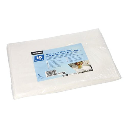 Starpak 10 Passier- und Filtertücher 100 cm x 100 cm weiss | Folie (10 Stück)