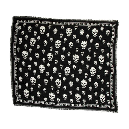 Schal Skull - Alexander McQueen - Seide - Schwarz