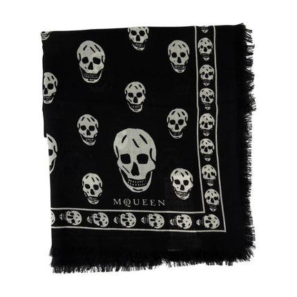Schal Skull - Alexander McQueen - Seide - Schwarz
