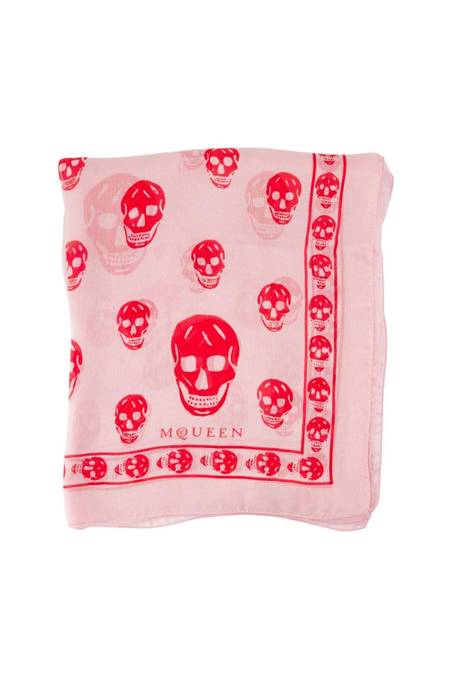 Schal Skull - Alexander McQueen - Seide - Rosa