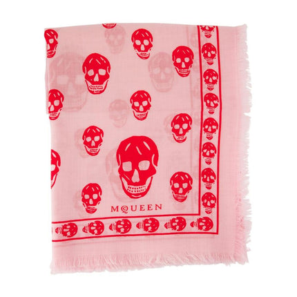 Schal Skull - Alexander McQueen - Seide - Rosa