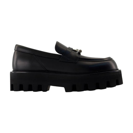Oversize Flat Shoes - Alexander Mcqueen -  Black - Leather