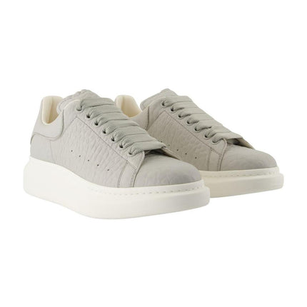 Oversized Sneakers - Alexander Mcqueen - Leder - Grau
