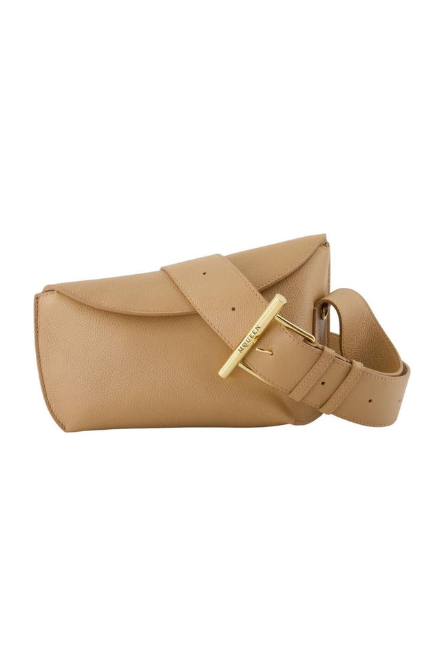 T-Bar Sling Schultertasche - Alexander McQueen - Leder - Beige