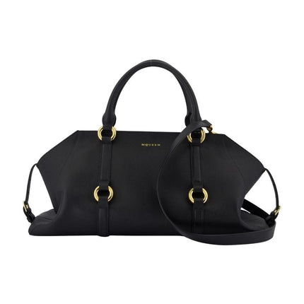 Farringdon Medium Handtasche - Alexander McQueen - Leder - Schwarz