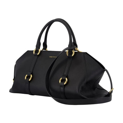 Farringdon Medium Handtasche - Alexander McQueen - Leder - Schwarz