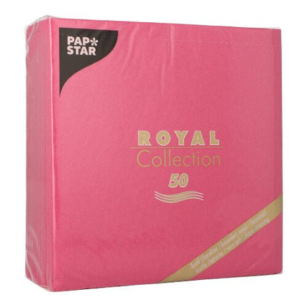 PAPSTAR 50 Servietten "ROYAL Collection" 1/4-Falz 40 x 40 cm fuchsia