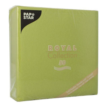 PAPSTAR 50 Servietten "ROYAL Collection" 1/4-Falz 40 x 40 cm grün