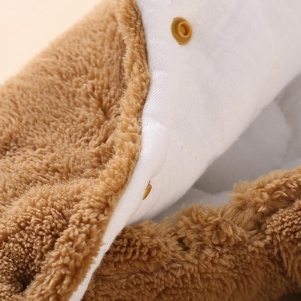 Baby Winter Schneeanzug Baby Strampler, Junge und Mädchen Einteiliger Anzug mit Kapuze, Kleinkind Oberbekleidung Schneeanzug Set Dick und Warm,Blau 3-6 Monate