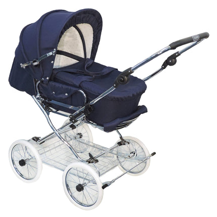 EICHHORN Kinderwagen Kombikinderwagen Komplett-Set, 0-3 Jahre, umbaubar zum Sportwagen, inklusive Babytragetasche, EVA-Rad, marineblau