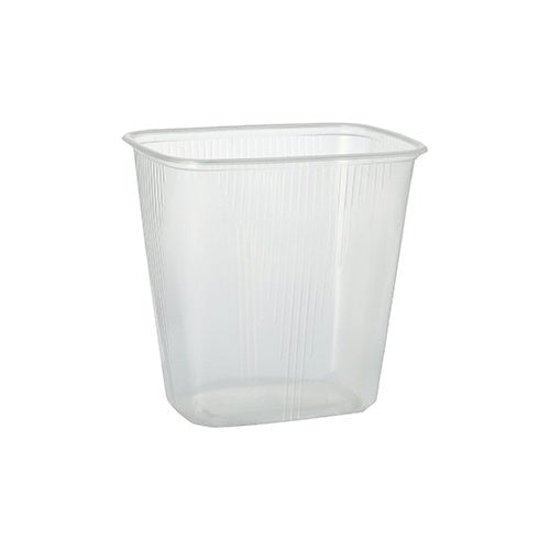 Starpak 100 Verpackungsbecher, PP eckig transparent