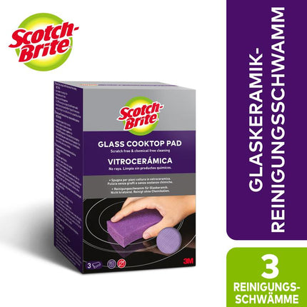 Scotch-Brite™ Glaskeramik-Reinigungsschwamm, 3 Stück pro Packung | Packung (3 Schwämme)