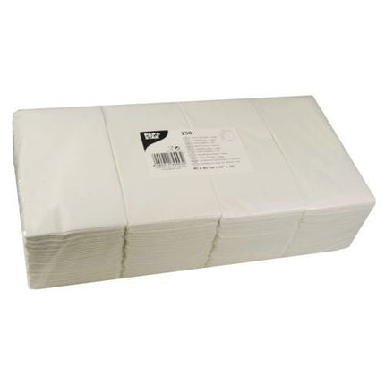 PAPSTAR Servietten 1/8-Falz, 40x40 cm, weiß, 2-lagig | Folie (250 Stück)