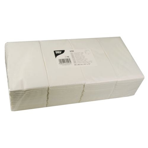 PAPSTAR Servietten 1/8-Falz, 40x40 cm, weiß, 2-lagig | Folie (250 Stück)