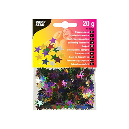 PAPSTAR Deko-Streuschmuck "Stars", farbige Folie Ø 1 cm, 20 g | Beutel (1 Stück)