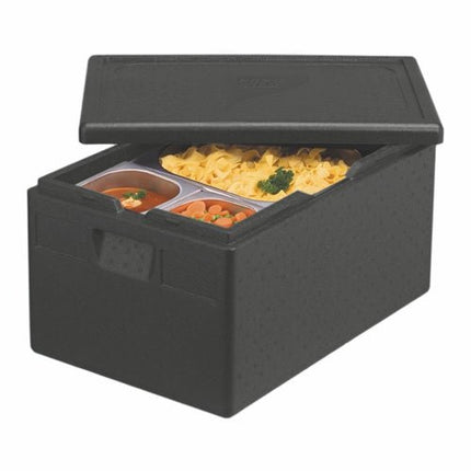PAPSTAR Isolier-Transportbehälter, EPP 60 cm x 40 cm schwarz "Gastro-Norm 1/1"