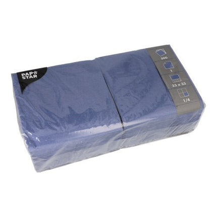 PAPSTAR 500 Servietten, 1-lagig 1/4-Falz 33 cm x 33 cm