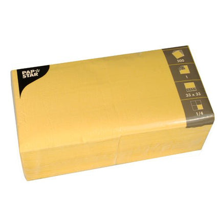 PAPSTAR 500 Servietten, 1-lagig 1/4-Falz 33 cm x 33 cm