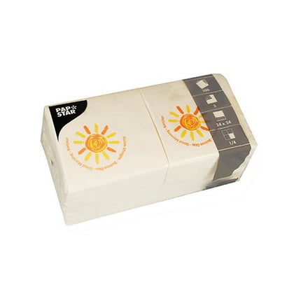 PAPSTAR 200 Servietten, 3-lagig 1/4-Falz 24 cm x 24 cm