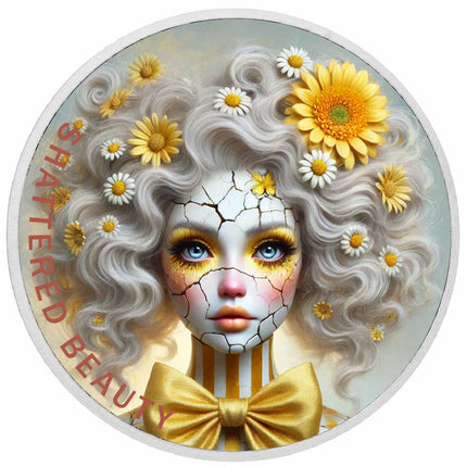Shattered Beauty: Golden Silence Coloured 1oz Silver