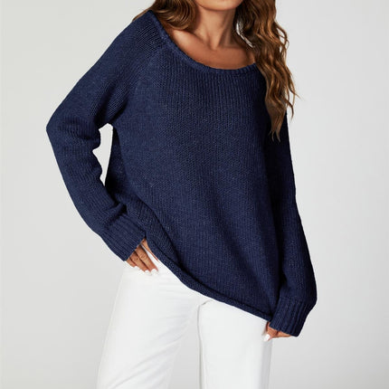 Comfy Jumper Top In Navy