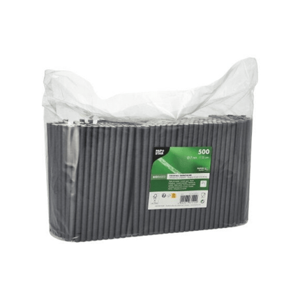 PAPSTAR 500 Cocktail Trinkhalme, Papier Ø 7 mm - 15 cm