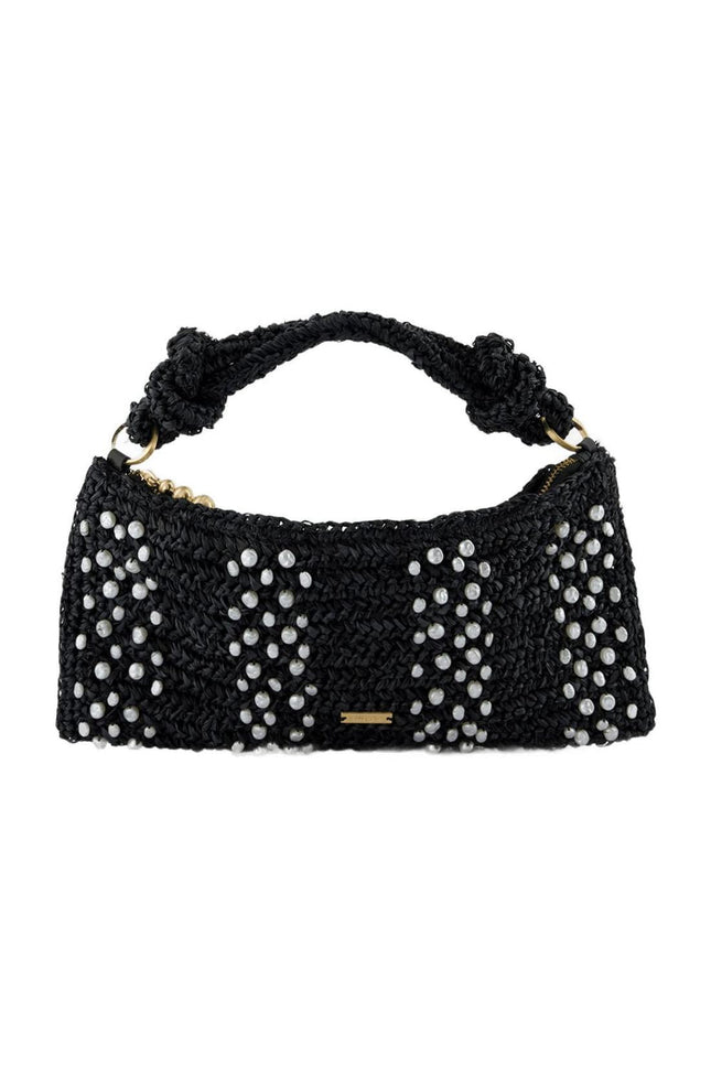 Hera Nano Schultertasche - Cult Gaia - Raphia - Schwarz